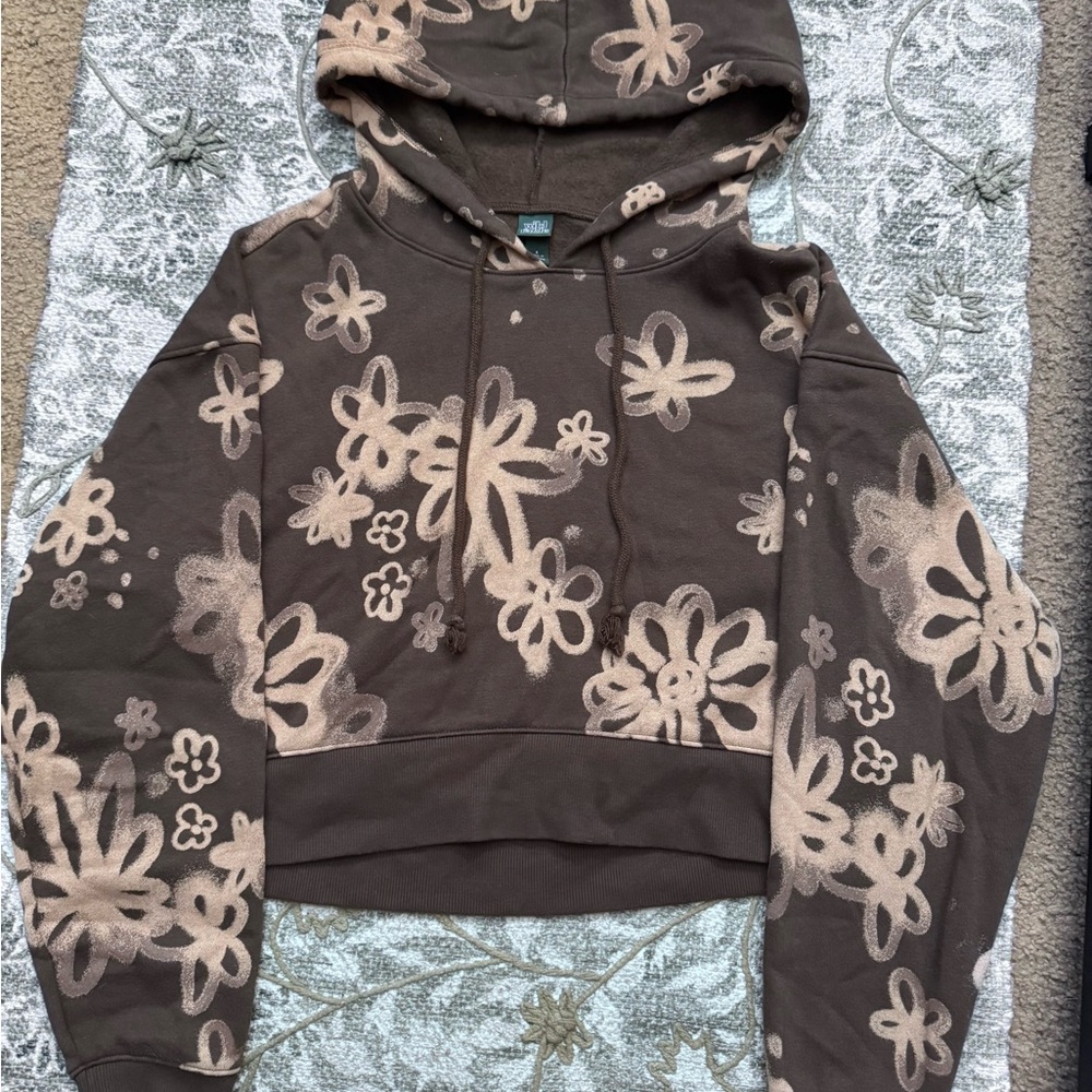 Wild Fable: Floral Brown Hoodie